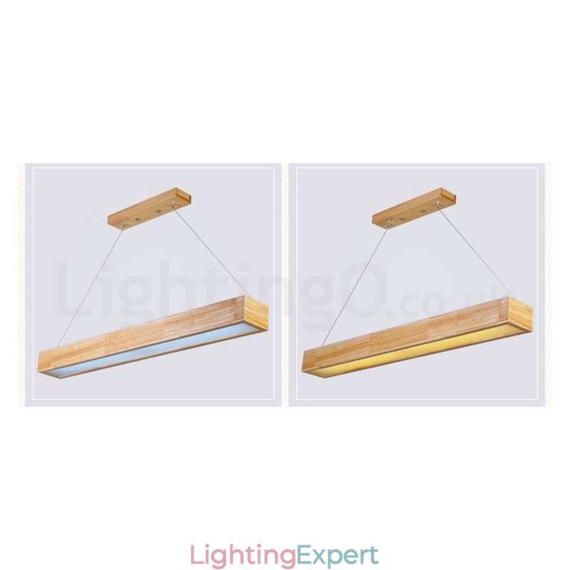 Wood Modern Long Pendant Light