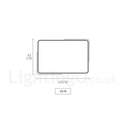 Dimmable Ultra thin Multi Colours Rectangle Wood Ceiling Light with Acrylic Shade Ceiling Lamp Nordic Style