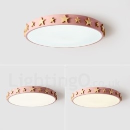 Dimmable Ultra thin Multi Colours Circular Wood Ceiling Light with Acrylic Shade Ceiling Lamp Nordic Style