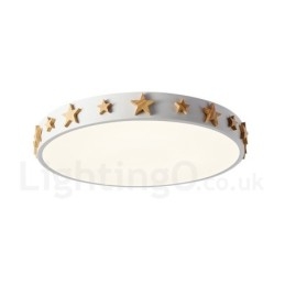 Dimmable Ultra thin Multi Colours Circular Wood Ceiling Light with Acrylic Shade Ceiling Lamp Nordic Style