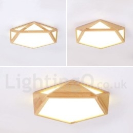 Dimmable Multi Styles Wood Ceiling Light with Acrylic Shade Ceiling Lamp Nordic Style