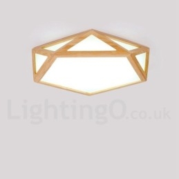Dimmable Multi Styles Wood Ceiling Light with Acrylic Shade Ceiling Lamp Nordic Style