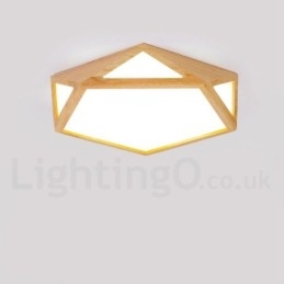 Dimmable Multi Styles Wood Ceiling Light with Acrylic Shade Ceiling Lamp Nordic Style