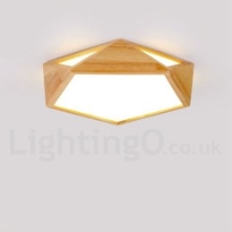 Dimmable Multi Styles Wood Ceiling Light with Acrylic Shade Ceiling Lamp Nordic Style