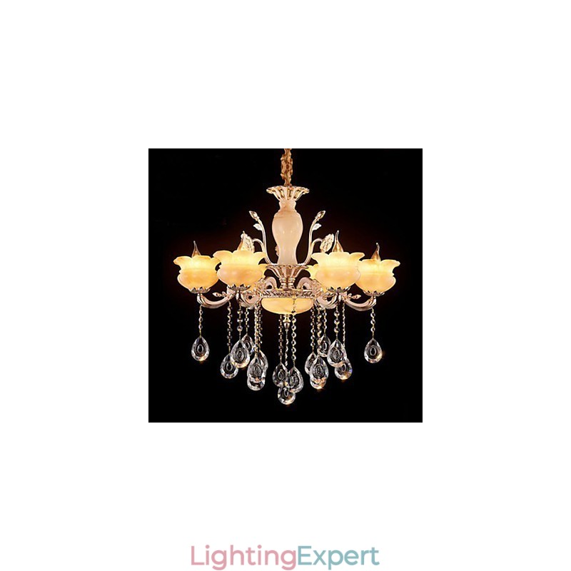 Jade Crystal Pendant lamp Candle Style Chandelier