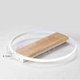 Dimmable White Round Wood Ceiling Light Ultrathin Ceiling Lamp Also Can Be Used As Wall Light