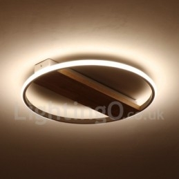 Dimmable White Round Wood Ceiling Light Ultrathin Ceiling Lamp Also Can Be Used As Wall Light