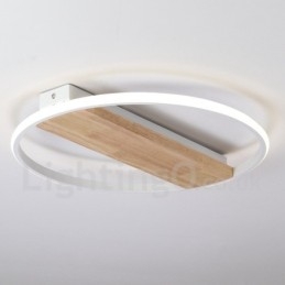 Dimmable White Round Wood Ceiling Light Ultrathin Ceiling Lamp Also Can Be Used As Wall Light