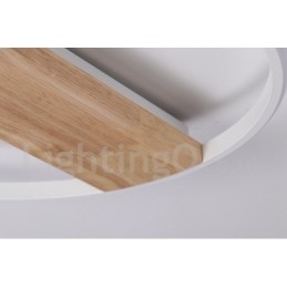 Dimmable White Round Wood Ceiling Light Ultrathin Ceiling Lamp Also Can Be Used As Wall Light