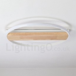 Dimmable White Round Wood Ceiling Light Ultrathin Ceiling Lamp Also Can Be Used As Wall Light