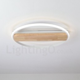 Dimmable White Round Wood Ceiling Light Ultrathin Ceiling Lamp Also Can Be Used As Wall Light