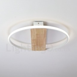 Dimmable White Round Wood Ceiling Light Ultrathin Ceiling Lamp Also Can Be Used As Wall Light