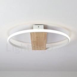 Dimmable White Round Wood Ceiling Light Ultrathin Ceiling Lamp Also Can Be Used As Wall Light