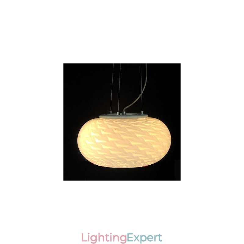 Modern Minimalist Carved milky White Chandelier lamp