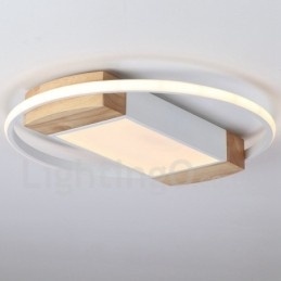 Dimmable White Round Wood Ceiling Light Ultrathin Ceiling Lamp Also Can Be Used As Wall Light
