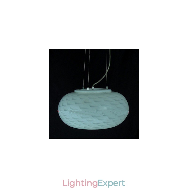 Modern Minimalist Carved milky White Chandelier lamp