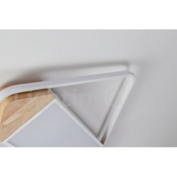 Dimmable White Square Wood Ceiling Light Ultrathin Ceiling Lamp Also Can Be Used As Wall Light