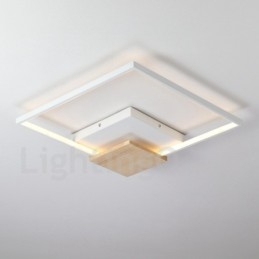 Dimmable White Square Wood Ceiling Light Ultrathin Ceiling Lamp Also Can Be Used As Wall Light