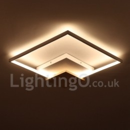Dimmable White Square Wood Ceiling Light Ultrathin Ceiling Lamp Also Can Be Used As Wall Light