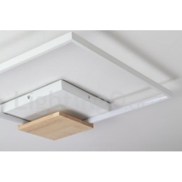 Dimmable White Square Wood Ceiling Light Ultrathin Ceiling Lamp Also Can Be Used As Wall Light