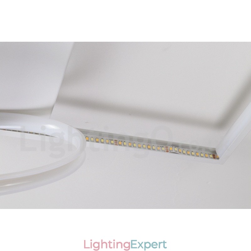 Dimmable White Square Wood Ceiling Light Ultrathin Ceiling Lamp Also Can Be Used As Wall Light