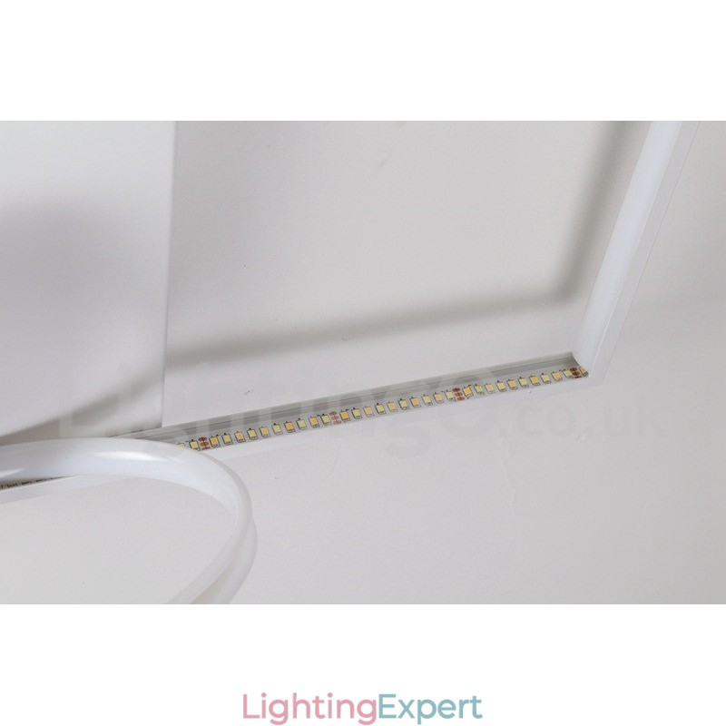 Dimmable White Square Wood Ceiling Light Ultrathin Ceiling Lamp Also Can Be Used As Wall Light