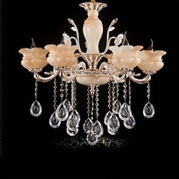 Jade Crystal Pendant lamp Candle Style Chandelier