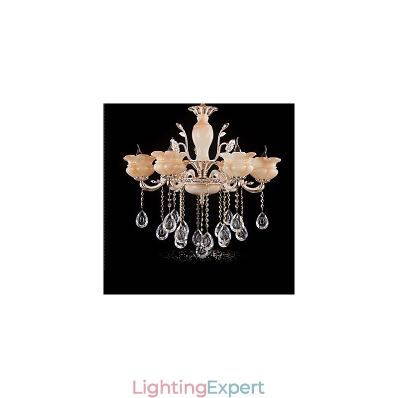 Jade Crystal Pendant lamp Candle Style Chandelier