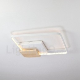 Dimmable White Square Wood Ceiling Light Ultrathin Ceiling Lamp Also Can Be Used As Wall Light