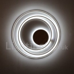 Dimmable White Rings Wood Ceiling Light Ultrathin Ceiling Lamp Also Can Be Used As Wall Light