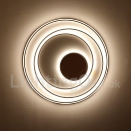 Dimmable White Rings Wood Ceiling Light Ultrathin Ceiling Lamp Also Can Be Used As Wall Light