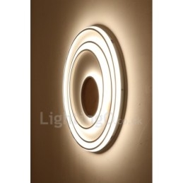 Dimmable White Rings Wood Ceiling Light Ultrathin Ceiling Lamp Also Can Be Used As Wall Light
