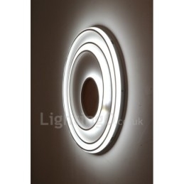 Dimmable White Rings Wood Ceiling Light Ultrathin Ceiling Lamp Also Can Be Used As Wall Light