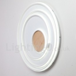 Dimmable White Rings Wood Ceiling Light Ultrathin Ceiling Lamp Also Can Be Used As Wall Light