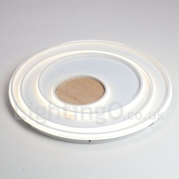 Dimmable White Rings Wood Ceiling Light Ultrathin Ceiling Lamp Also Can Be Used As Wall Light