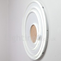 Dimmable White Rings Wood Ceiling Light Ultrathin Ceiling Lamp Also Can Be Used As Wall Light
