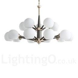 Retro Vintage Magic Bean Rustic Chandelier with Multi Colours Glass Shades