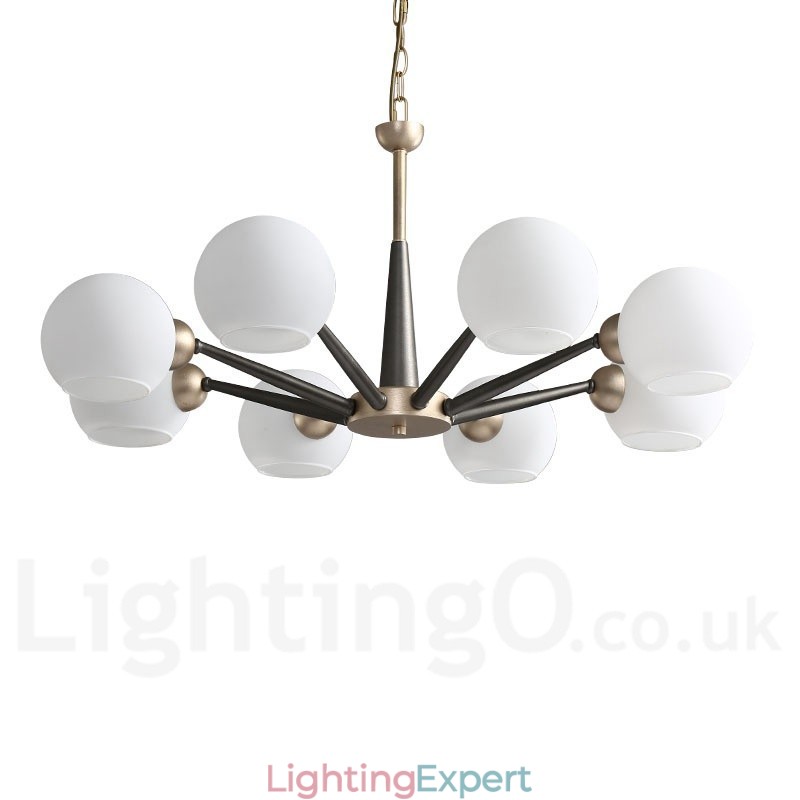 Retro Vintage Magic Bean Rustic Chandelier with Multi Colours Glass Shades