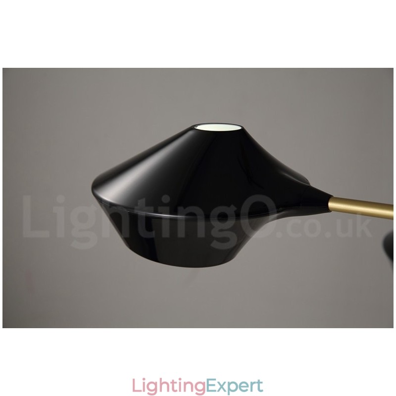 Modern Contemporary Pipe Chandelier with White Black Acrylic Shades