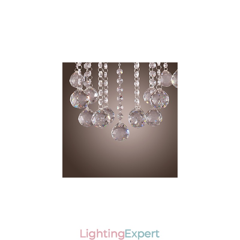 Chrome Elegant Crystal Candle Chandelier