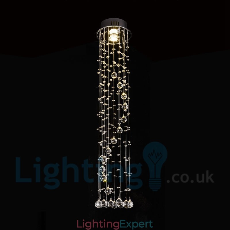 1 Light Cheap Modern K9 Crystal Round Flush Mount Ceiling Light