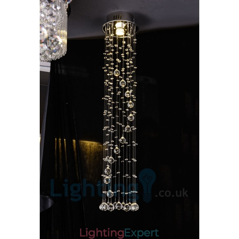 1 Light Cheap Modern K9 Crystal Round Flush Mount Ceiling Light