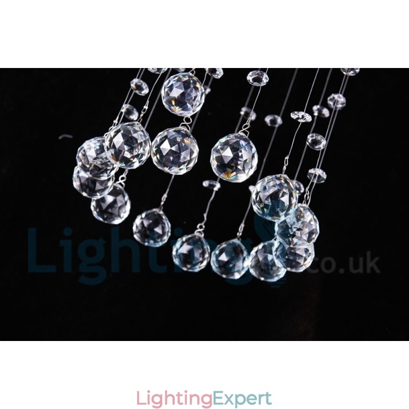 1 Light Cheap Modern K9 Crystal Round Flush Mount Ceiling Light