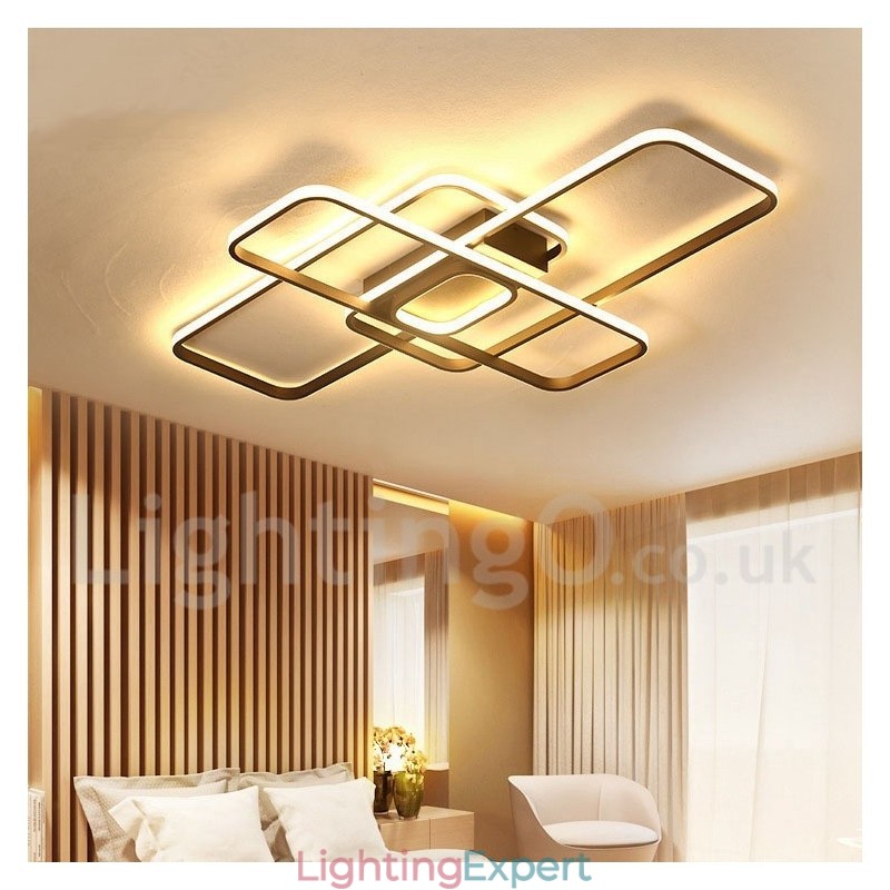 Modern Comtemporary Alumilium Painting Ceiling Light Flush Mount Light with Remoter Dimmer Also Can Be Used As Wall Light