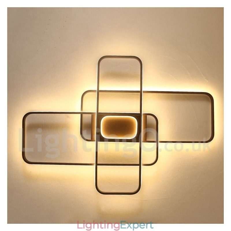 Modern Comtemporary Alumilium Painting Ceiling Light Flush Mount Light with Remoter Dimmer Also Can Be Used As Wall Light
