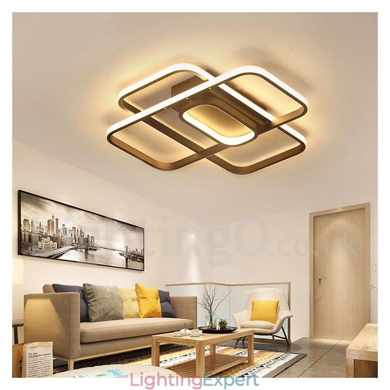 Modern Comtemporary Alumilium Painting Ceiling Light Flush Mount Light with Remoter Dimmer Also Can Be Used As Wall Light