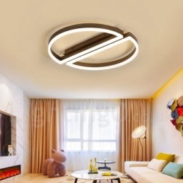 Round Modern Comtemporary Alumilium Ceiling Light Flush Mount Light with Remoter Dimmer Also Can Be Used As Wall Light