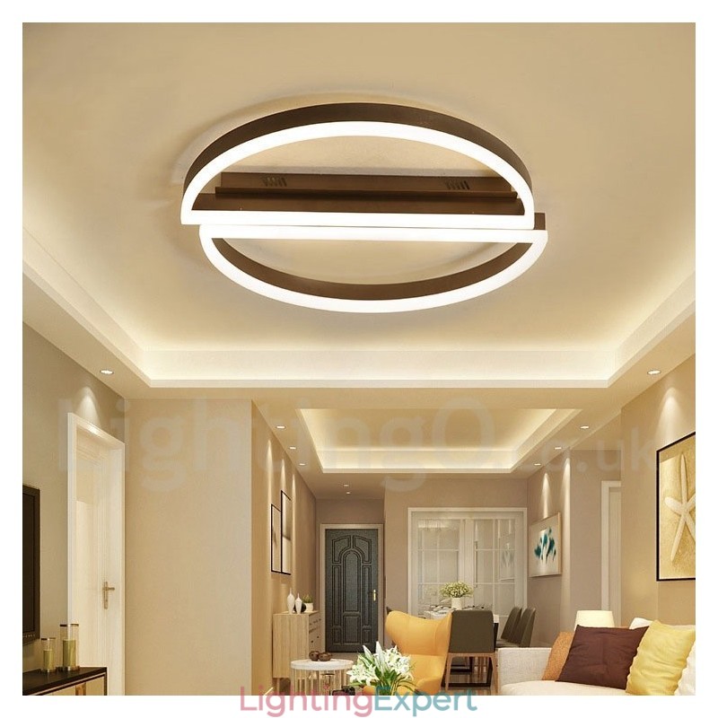 Round Modern Comtemporary Alumilium Ceiling Light Flush Mount Light with Remoter Dimmer Also Can Be Used As Wall Light