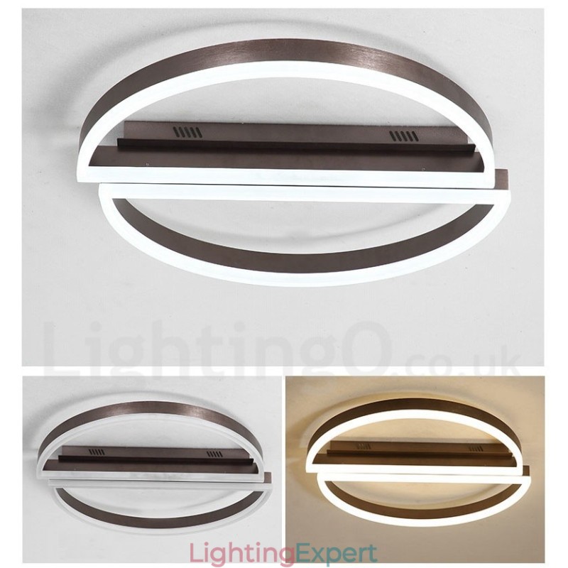 Round Modern Comtemporary Alumilium Ceiling Light Flush Mount Light with Remoter Dimmer Also Can Be Used As Wall Light