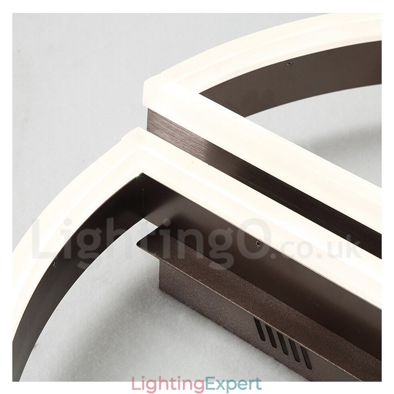 Round Modern Comtemporary Alumilium Ceiling Light Flush Mount Light with Remoter Dimmer Also Can Be Used As Wall Light